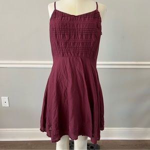 Women's Burgundy Spaghetti Strap Dress